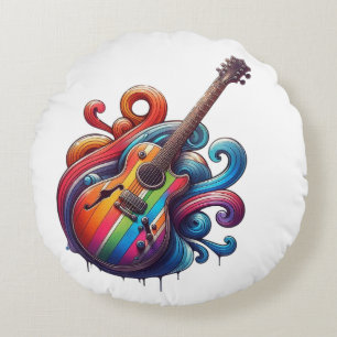 Dripping Sound Round Pillow