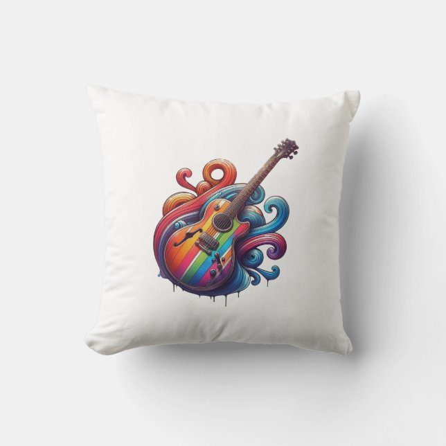 Dripping Sound Throw Pillow (Front)