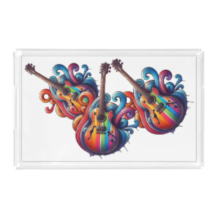 Dripping Sound Wood Wall Art Acrylic Tray
