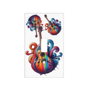Dripping Sound Wood Wall Art Light Switch Cover