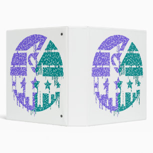 Dripping Speckles - Colorful Convergence 3 Ring Binder
