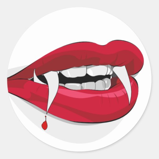 Dripping Teeth Sticker | Zazzle