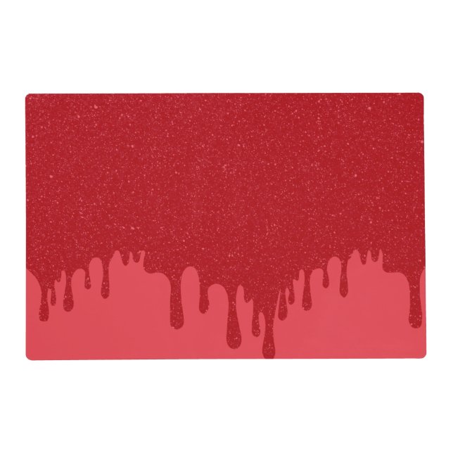 Dripping Tomato Red Custom Event Placemat (Front)