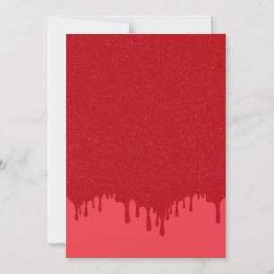 Dripping Tomato Red Gloss Magnetic Invite (Custom)
