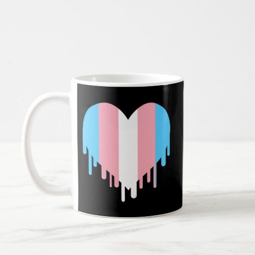 Dripping Transgender Heart Trans Pride Coffee Mug