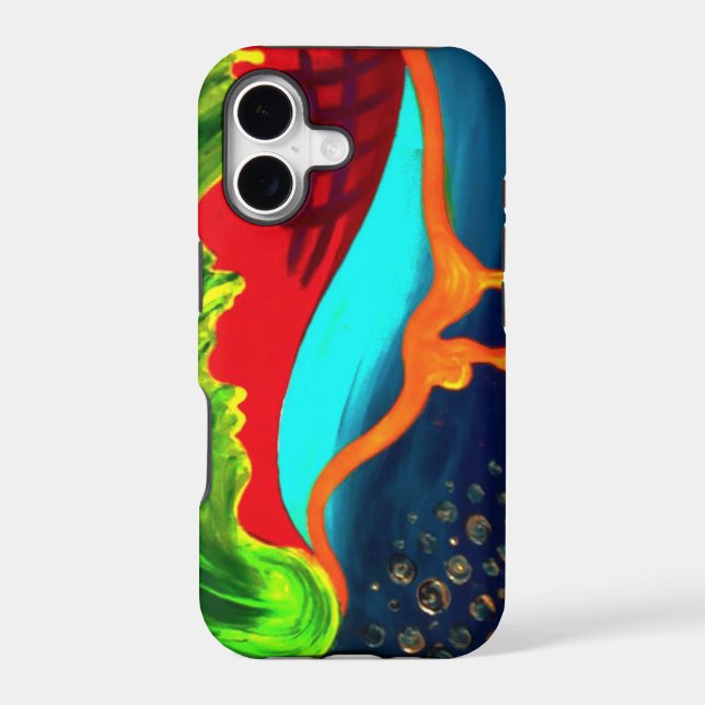 Drippy abstract shapes iphone case (Back)