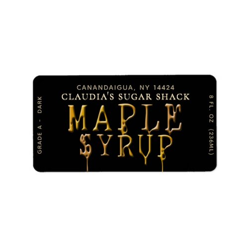 Drippy Maple Syrup Address or Shipping Label