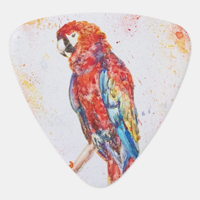 Drippy Parrot Guitar Pick (Front)