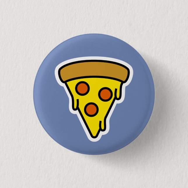 Drippy Pizza Pinback Button (Front)