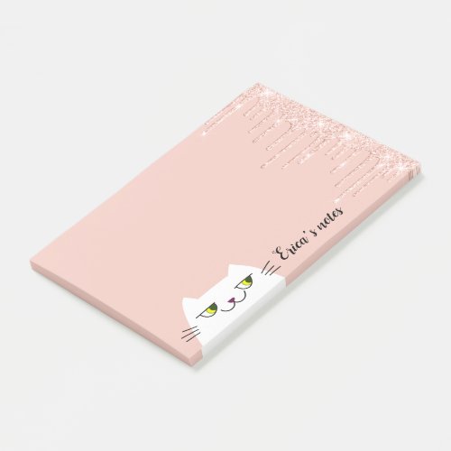 Drips Glitter Pink Post_it Notes