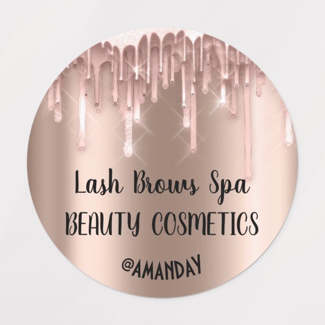 Drips Rose Body Cosmetics Balm Soap Nails Labels (Design 1)