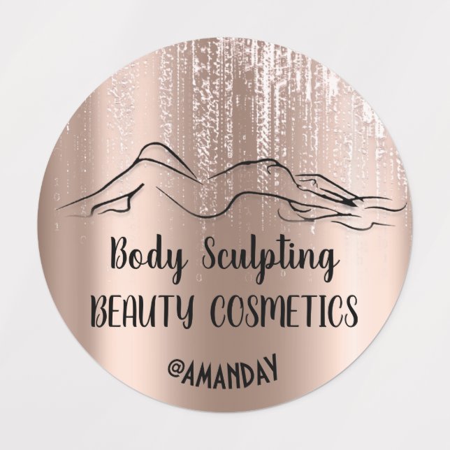 Drips Rose Body Cosmetics Balm Soap Sculpting Labels (Design 2)