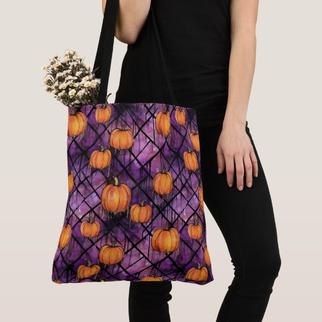 Dripspell Pumpkinscape Tote Bag (Close Up)