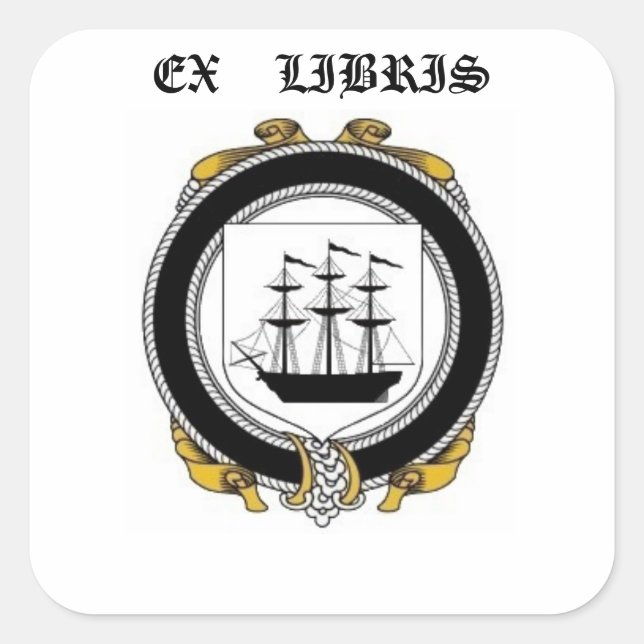 Driscoll Family Crest Book Plate (Front)