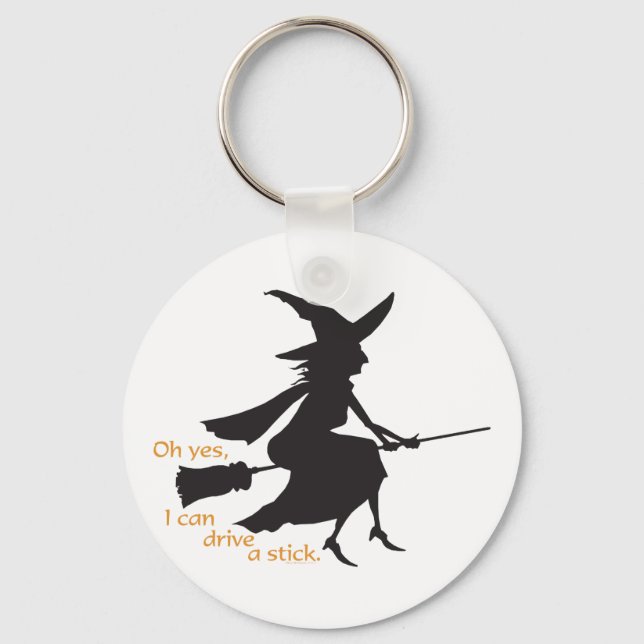 Drive a Stick Keychain (Front)
