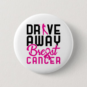 Drive Away Breast Cancer Golfing Golf Golfer Button