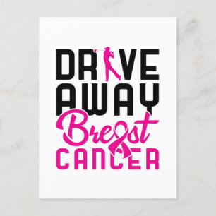 Drive Away Breast Cancer Golfing Golf Golfer Postcard
