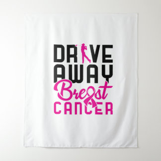 Drive Away Breast Cancer Golfing Golf Golfer Tapestry