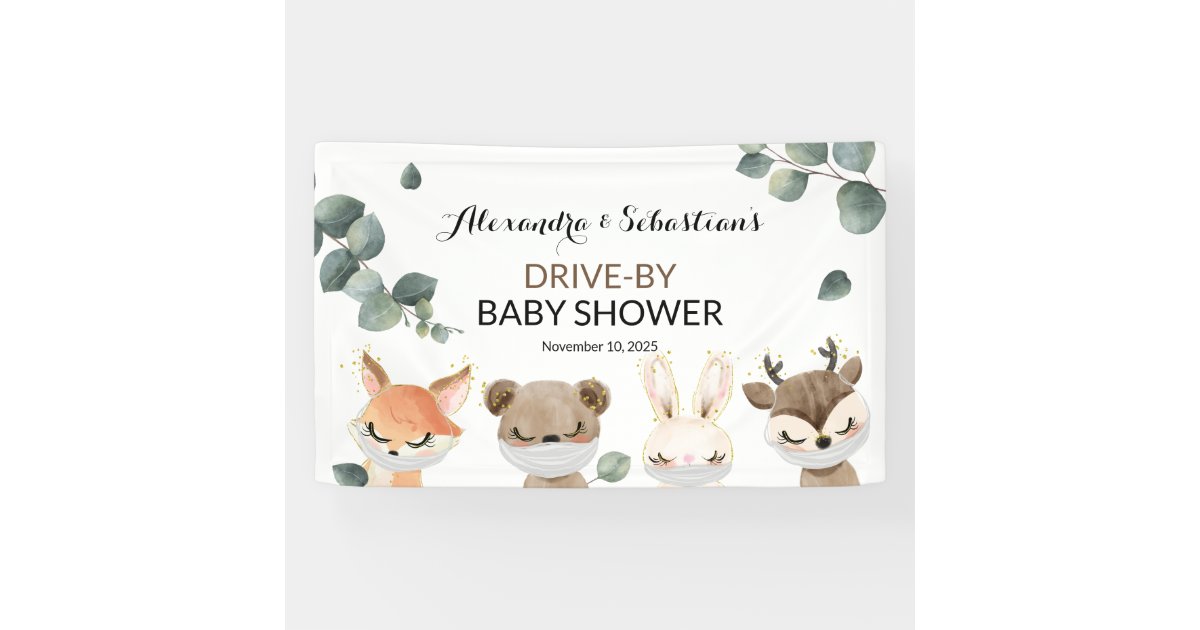 Driveby baby shower banner Zazzle