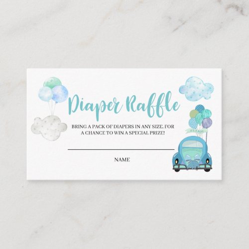 Drive By Baby Shower Diaper Raffle Enclosure Card