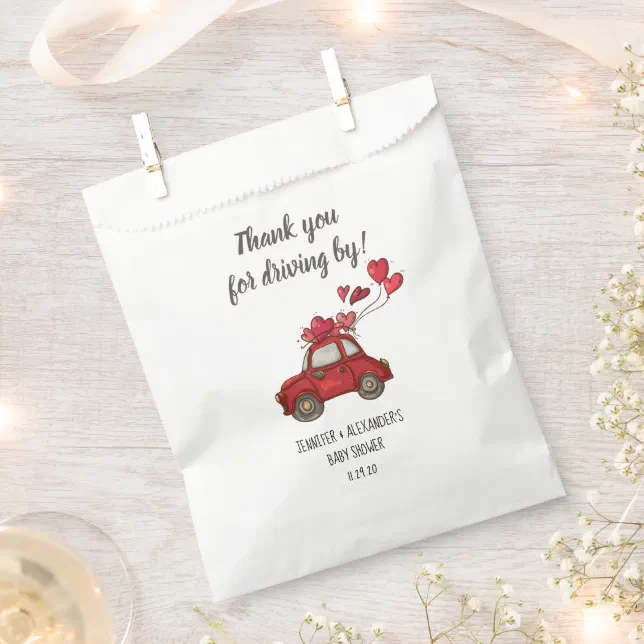 Drive-by Baby Shower Favor Bag | Zazzle