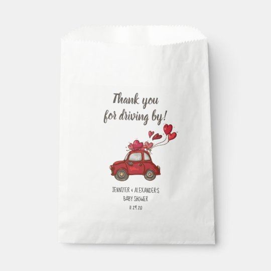 Driveby Baby Shower Favor Bag