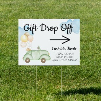 Drive By Baby Shower Gift Sign by SugSpc_Invitations at Zazzle