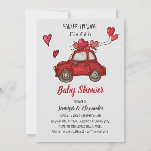 Drive_by Baby Shower Invitation
