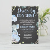Drive by Baby Shower Invitations for Boys (Standing Front)