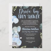 Drive by Baby Shower Invitations for Boys (Front)