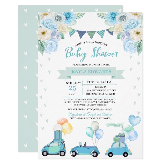 Drive By Baby Shower Parade Invitation