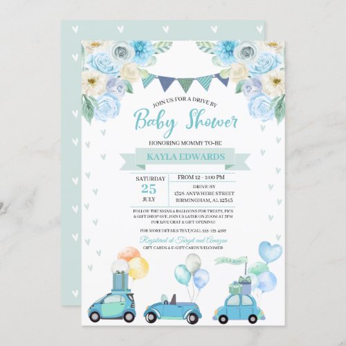 Drive By Baby Shower Parade Invitation