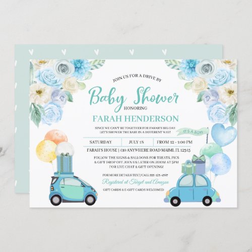 Drive By Baby Shower Parade Invitation