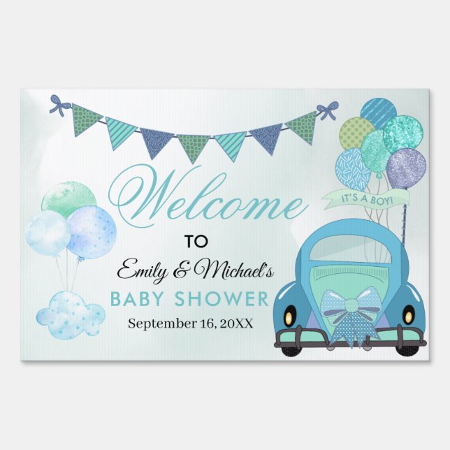 Drive By Baby Shower Parade Welcome Sign (Front)