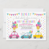 Drive By Baby Shower Party Parade Quarantine Girl Invitation (Front)