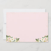Drive By Baby Shower Pink Floral Invitation (Back)