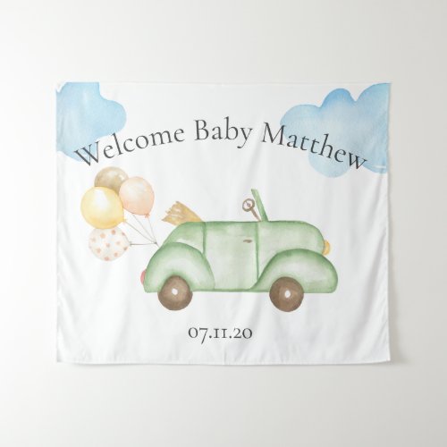 Drive By Baby Shower Tapestry