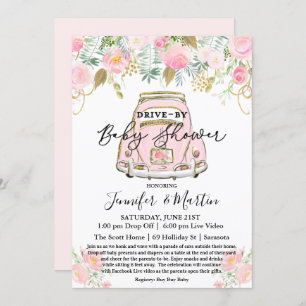 Drive By Baby Shower Virtual Baby Shower Invitation