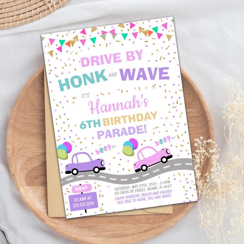 Drive By Birthday Invitation Drive by Invitation