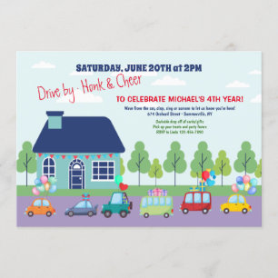 Drive By Birthday Parade Invitation