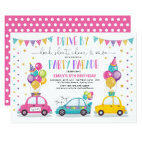 Drive By Birthday Parade Quarantine Party Girl Invitation