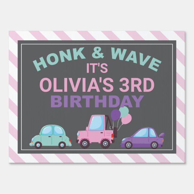 Drive By Birthday Parade Sign Quarantine birthday (Front)
