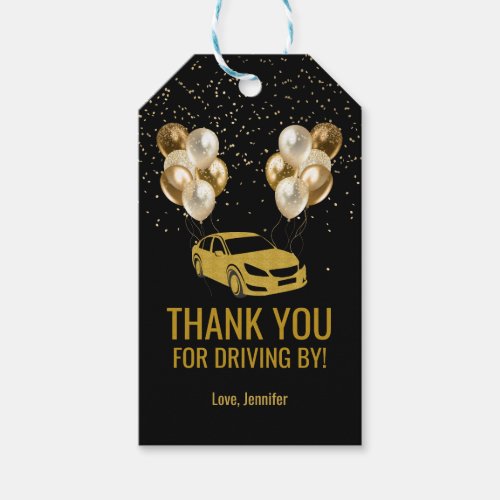 Drive by Birthday Party Parade Gift Tags