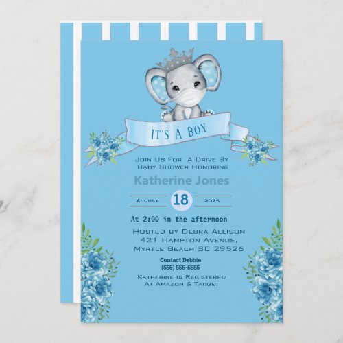 Drive By Boys Baby Shower Invitations
