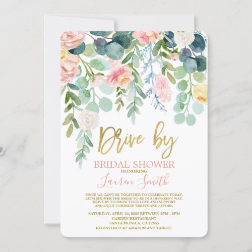 Drive by Bridal Shower Invitation