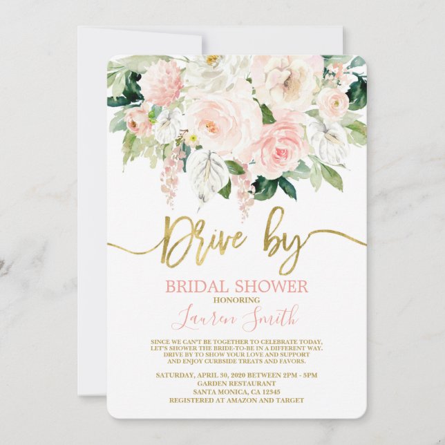 Drive by Bridal Shower Invitation (Front)