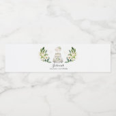 Drive By Bridal Shower White Floral Water Bottle Label (Single Label)