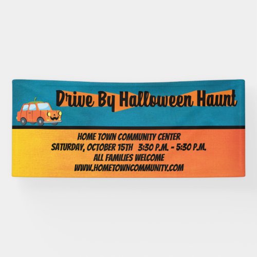 Drive By Car Halloween Haunt Banner