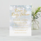 Drive-by Couples Winter Baby Shower Sprinkle Invitation (Standing Front)