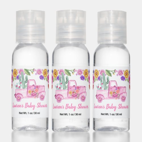 Drive By Fiesta Baby Shower Hand Sanitizer